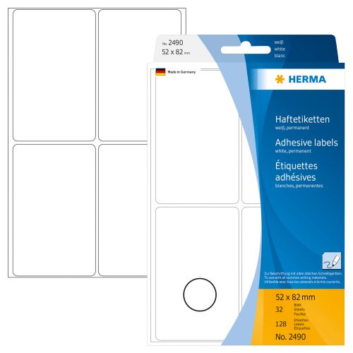 Etiqueta herma referencia 2490 - 52x82 , HERMA , ETIQCARHER045 , 4008705024907